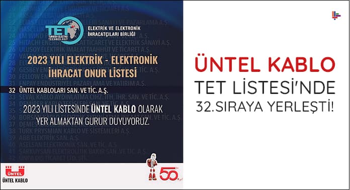 untel-kablo-tet-listesinde-otuzikinci-siraya-yerlesti